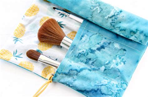 fabric makeup brush holder sewing.